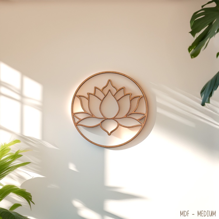 Lotus Flower Wall Art – MDF, Plywood, & Acrylic | DIY Craft