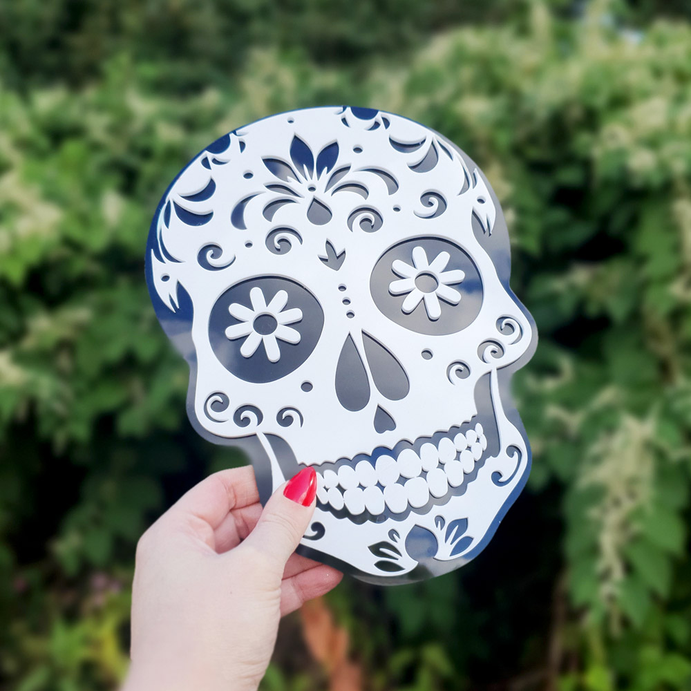 Sugar Skull Sign 360 Lasers