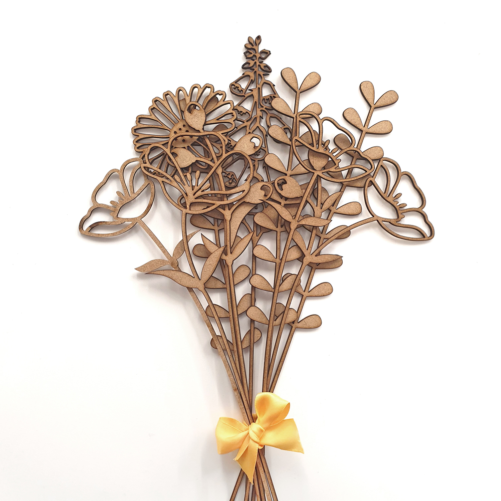 Flower Bouquet SPRING MIX - MDF 360 Lasers