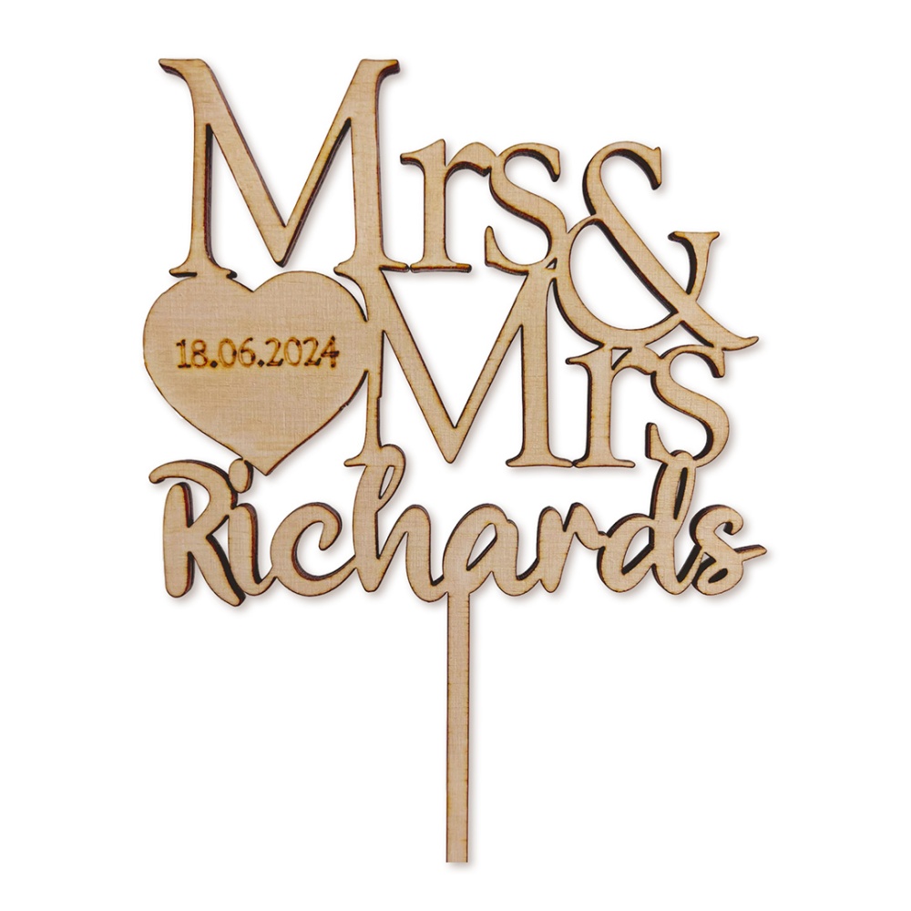 Personalised wedding cake toppers 360 lasers